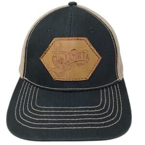 Invasion Trucker Hat Black OSFM Puerto Vallarta Mexico Anchor Patch Mesh Back